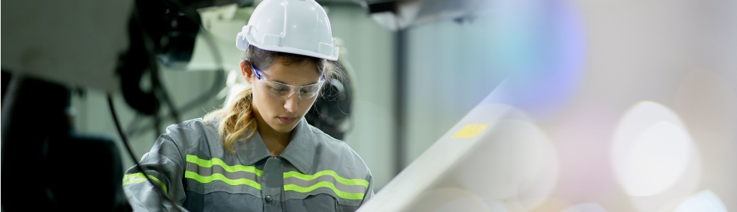 A worker in an automotive factory.