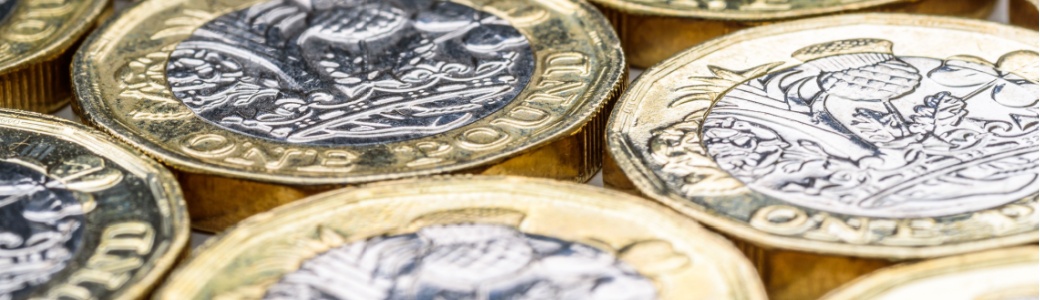 Stack of pound coins